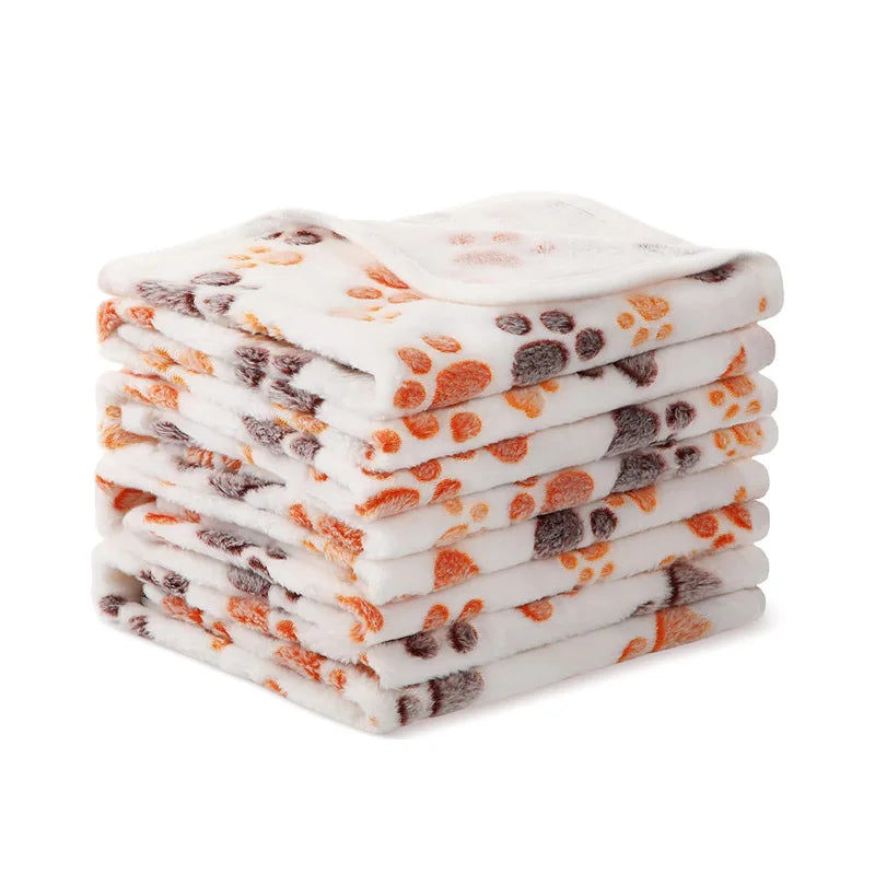 PawFlow Soft Pet Blanket — Cosy Paw & Bone Print Fleece Blanket for Dogs & Cats