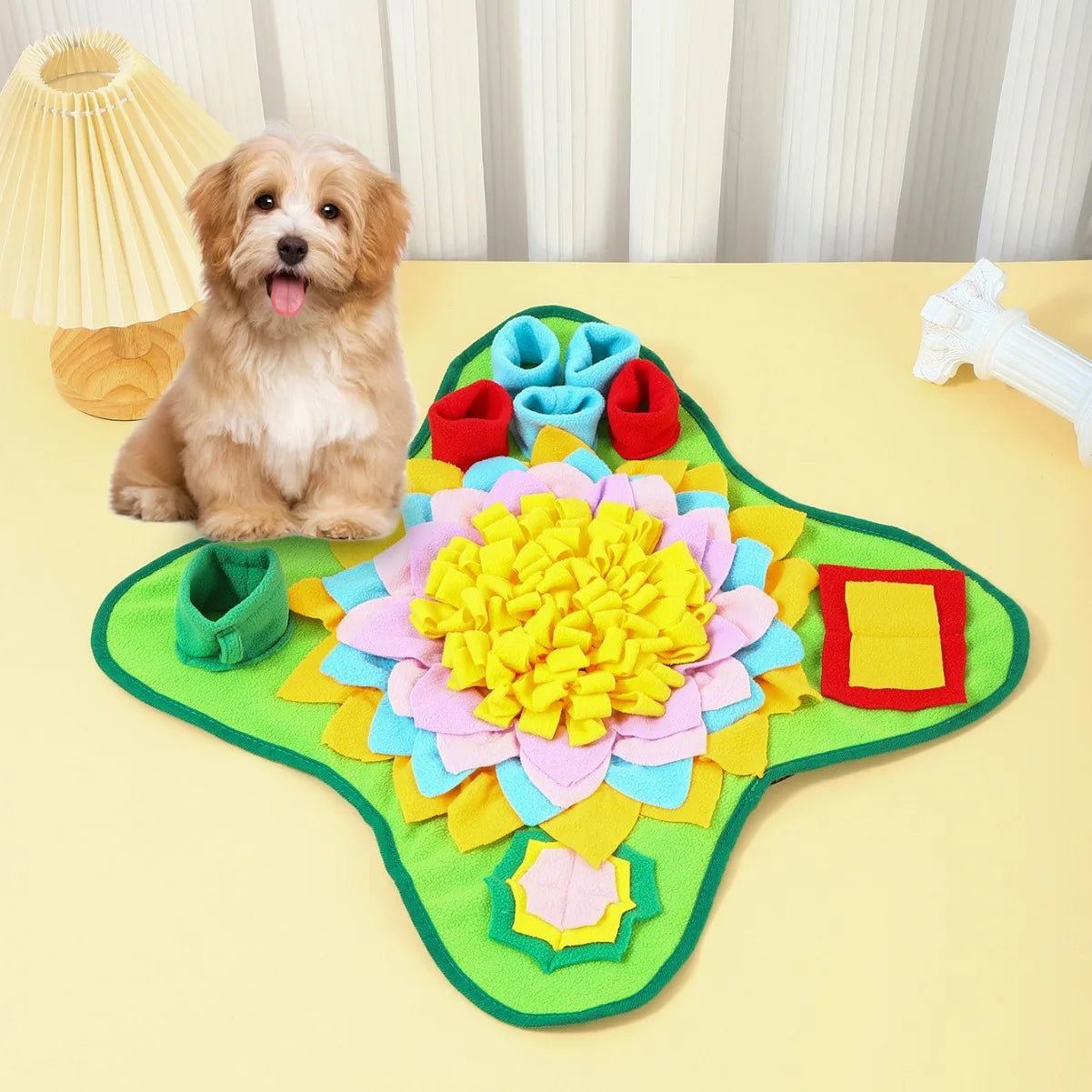 PawFlow Snuffle Mat — Interactive Dog Enrichment Feeding Mat for Mental Stimulation, Slow Eating & Anxiety Relief