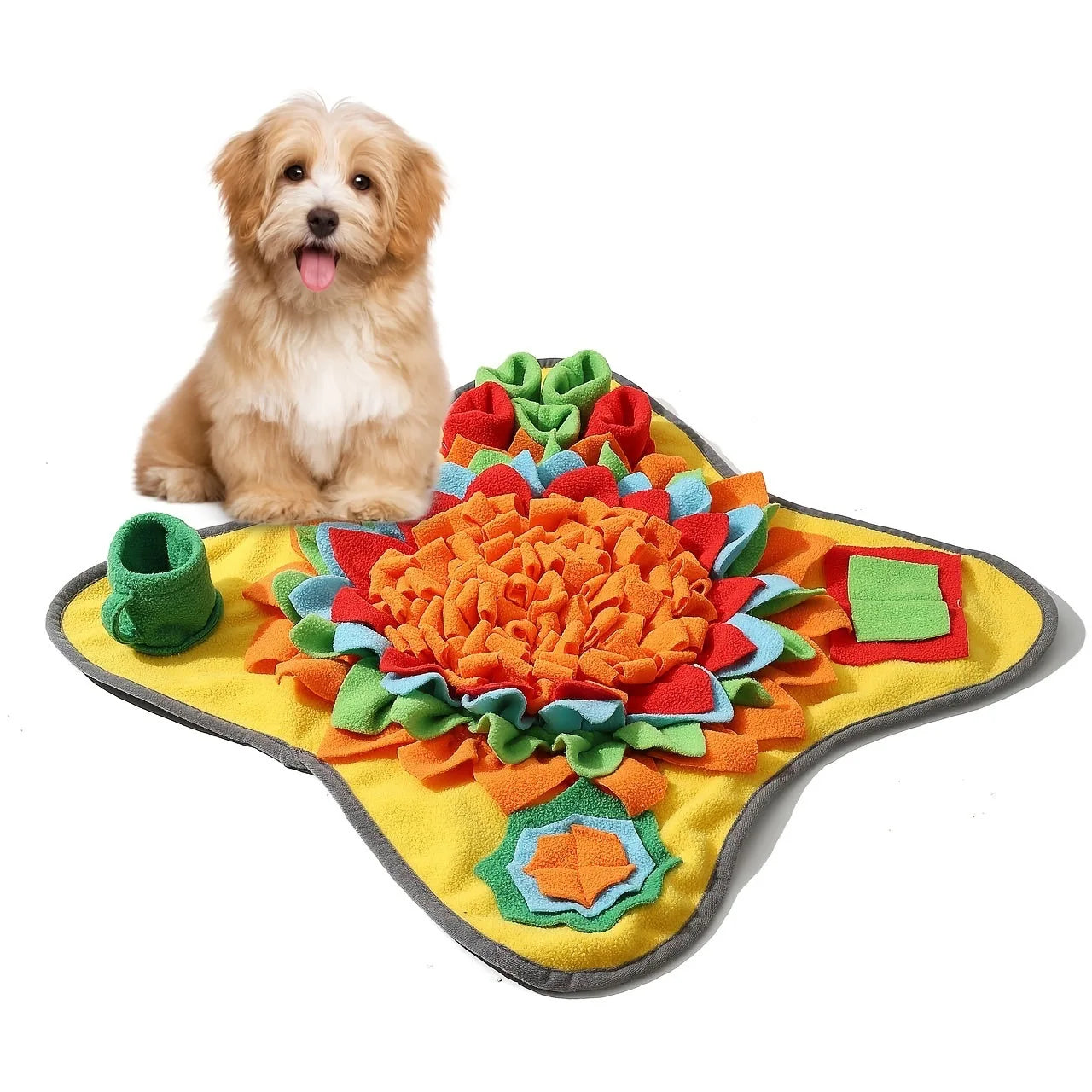 PawFlow Snuffle Mat — Interactive Dog Enrichment Feeding Mat for Mental Stimulation, Slow Eating & Anxiety Relief