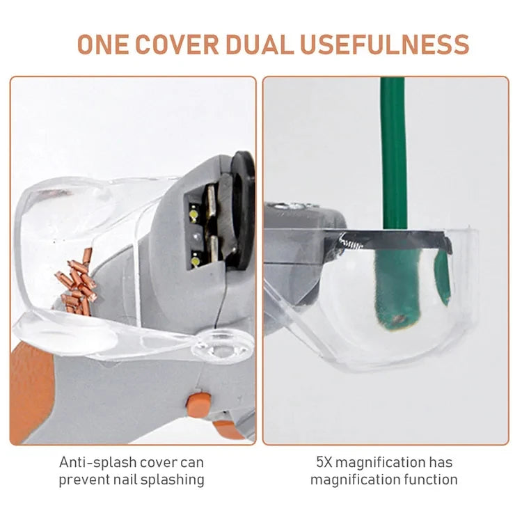 PawFlow Professional Pet Nail Clipper — LED Light & 5x Magnification for Safe Blood Line Detection