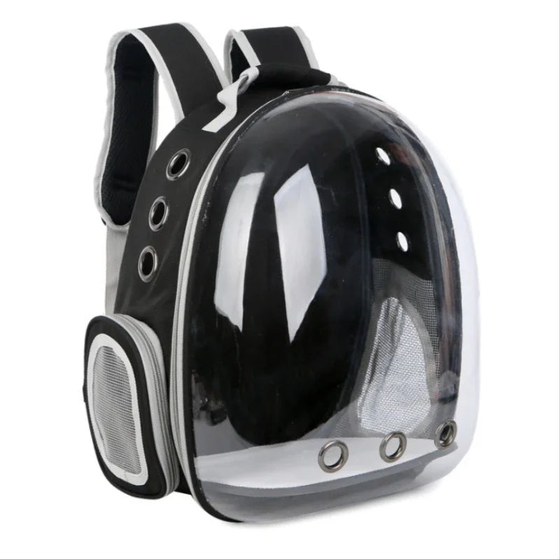 PawFlow Transparent Bubble Cat Carrier Backpack — Breathable Space Capsule Travel Bag for Cats & Small Dogs