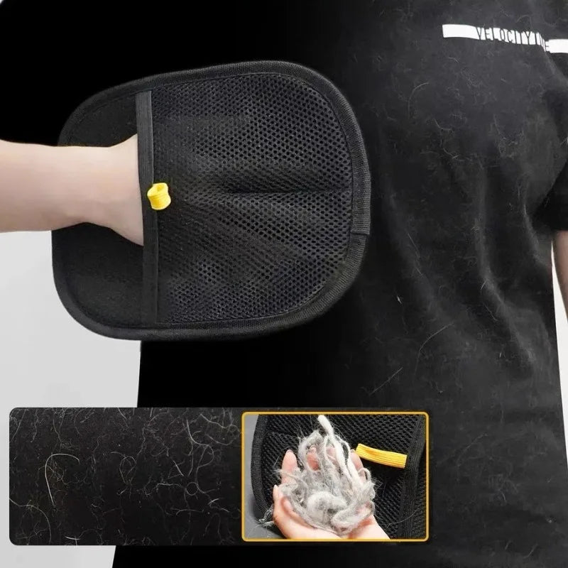 PawFlow Pet Hair Remover Grooming Glove — 2-in-1 Pet Brush & Fur Remover for Dogs, Cats, Sofas & Carpets