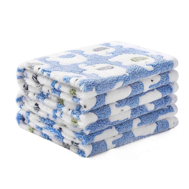 PawFlow Soft Pet Blanket — Cosy Paw & Bone Print Fleece Blanket for Dogs & Cats