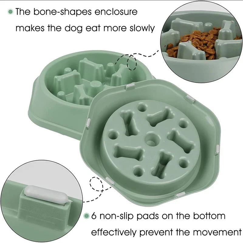 PawFlow Slow Feeder Dog Bowl — Anti-Choking Maze Bowl for Small & Medium Dogs