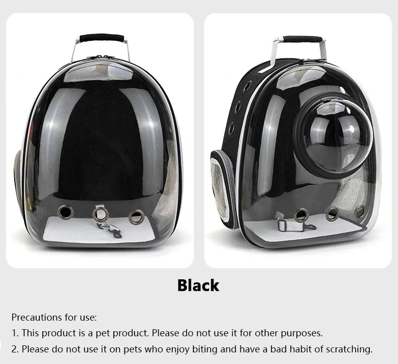 PawFlow Transparent Bubble Cat Carrier Backpack — Breathable Space Capsule Travel Bag for Cats & Small Dogs