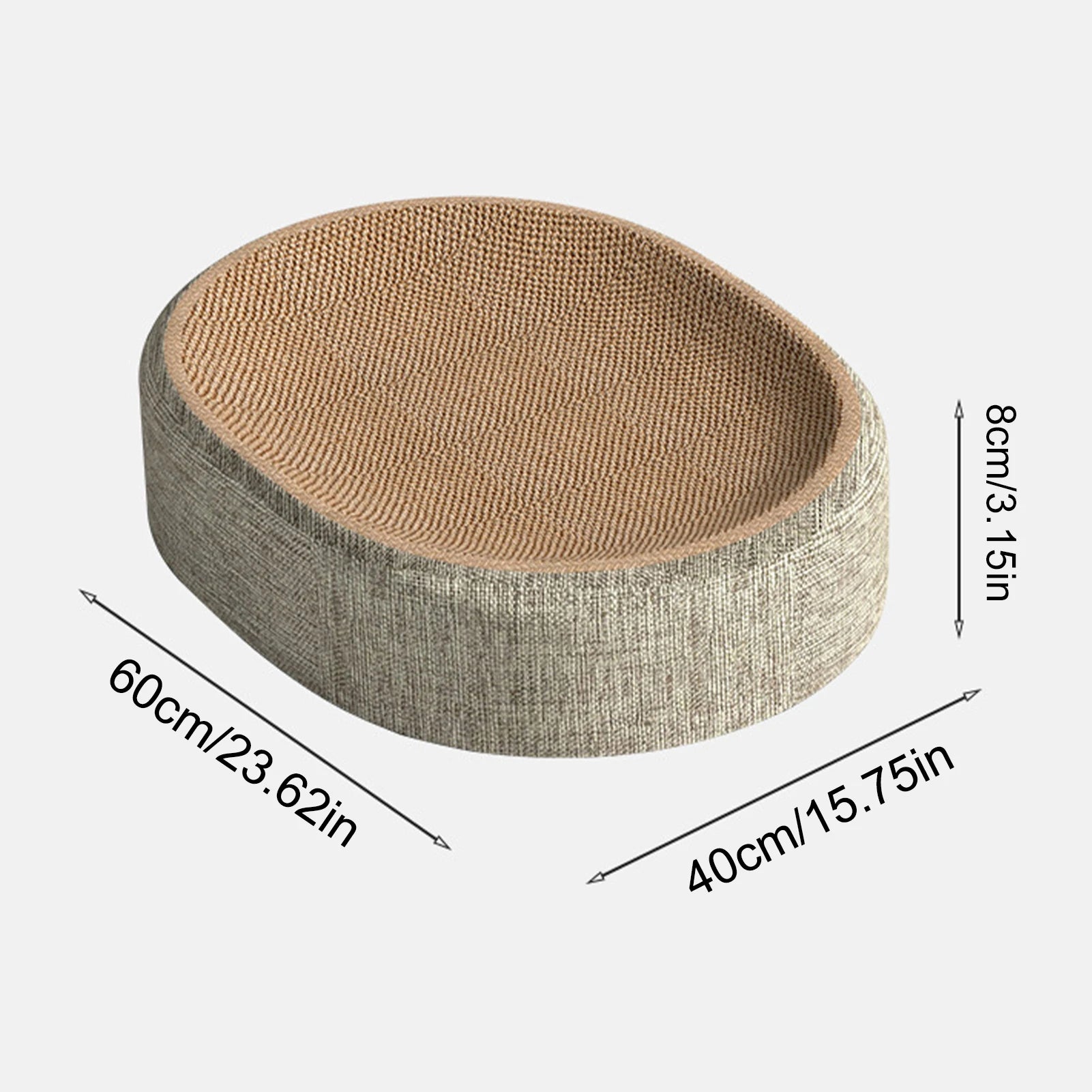 PawFlow Sisal Cat Scratching Pad — Multi-Function Scratcher Bed for Indoor Cats