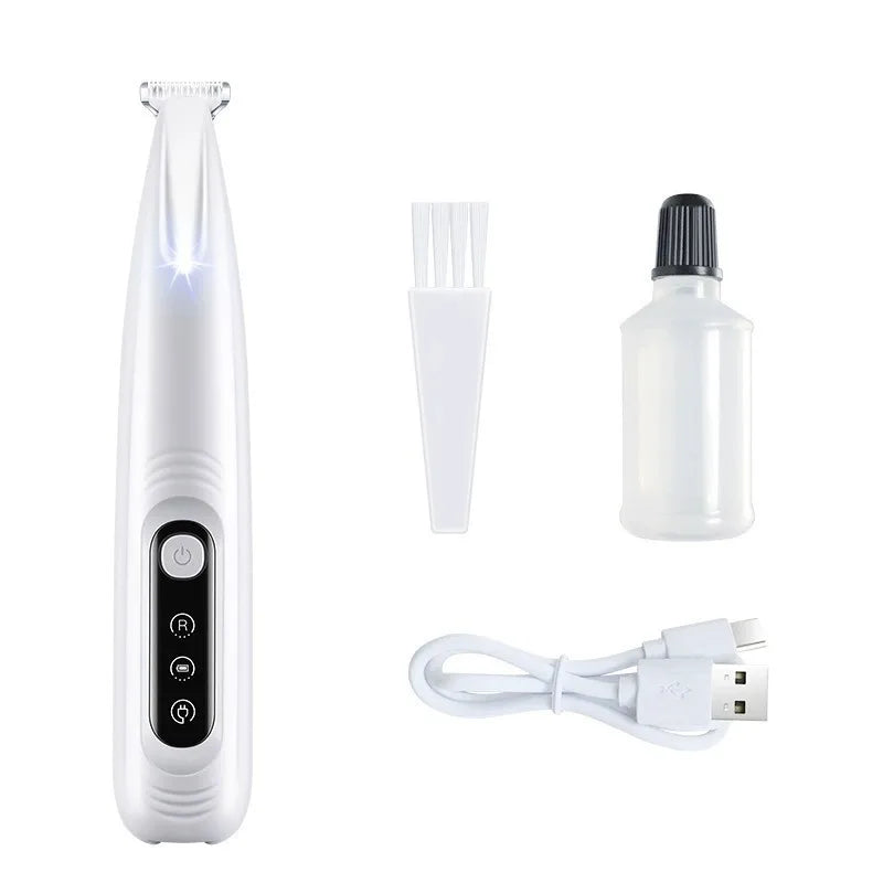 PawFlow LED Pet Paw Trimmer — Cordless Waterproof Dog & Cat Hair Clipper with Display