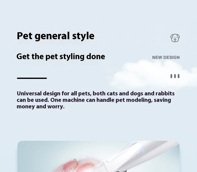 PawFlow LED Pet Paw Trimmer — Cordless Waterproof Dog & Cat Hair Clipper with Display