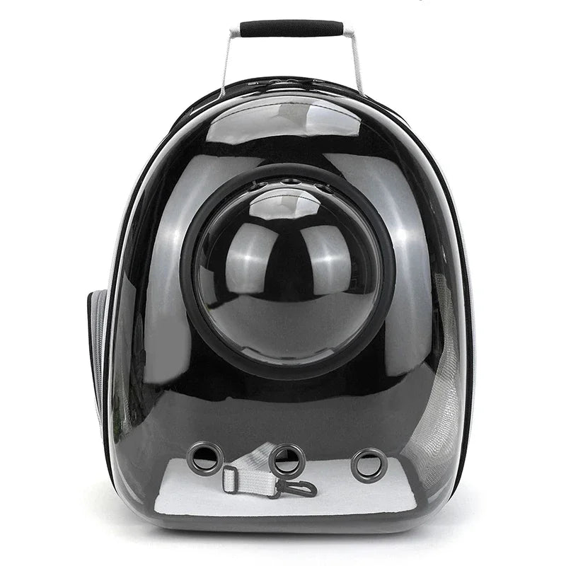PawFlow Transparent Bubble Cat Carrier Backpack — Breathable Space Capsule Travel Bag for Cats & Small Dogs