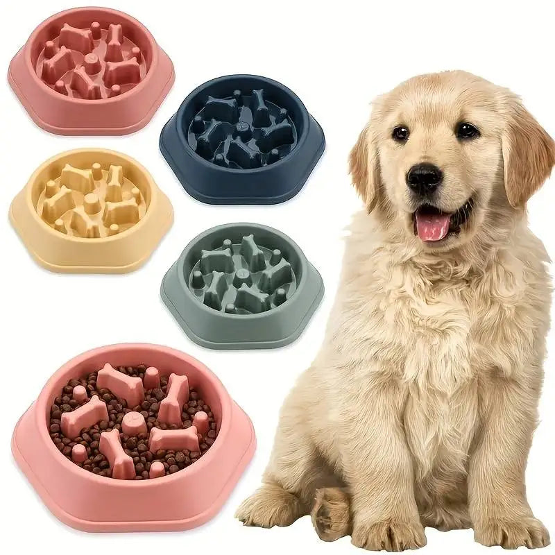 PawFlow Slow Feeder Dog Bowl — Anti-Choking Maze Bowl for Small & Medium Dogs