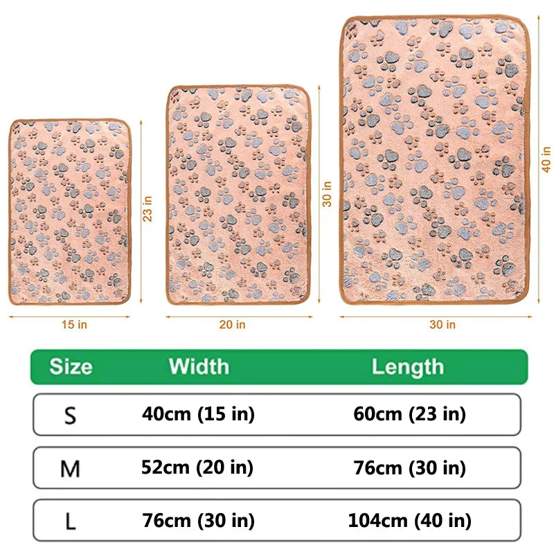 PawFlow Soft Pet Blanket — Cosy Paw & Bone Print Fleece Blanket for Dogs & Cats