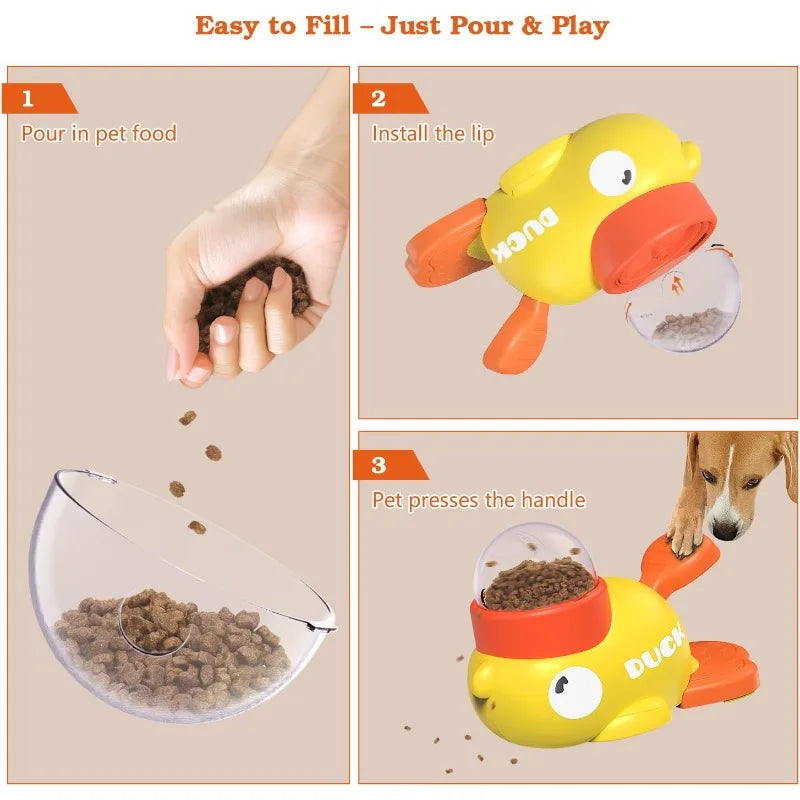 PawFlow Interactive Dog Treat Dispenser Ball — Slow Feed Puzzle Toy for Mental Stimulation