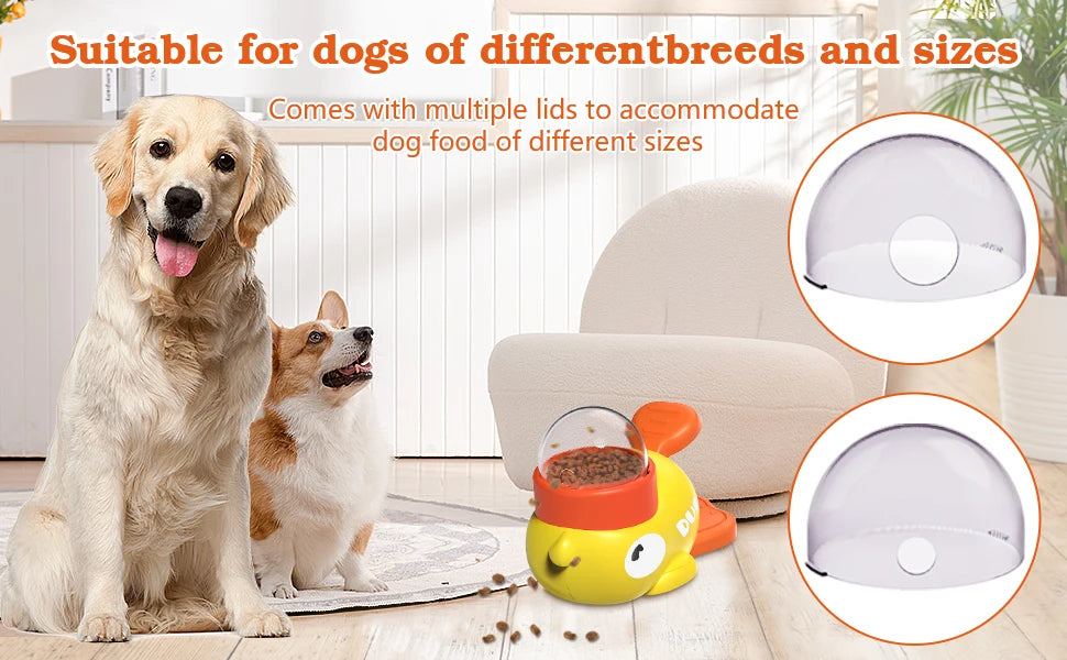 PawFlow Interactive Dog Treat Dispenser Ball — Slow Feed Puzzle Toy for Mental Stimulation