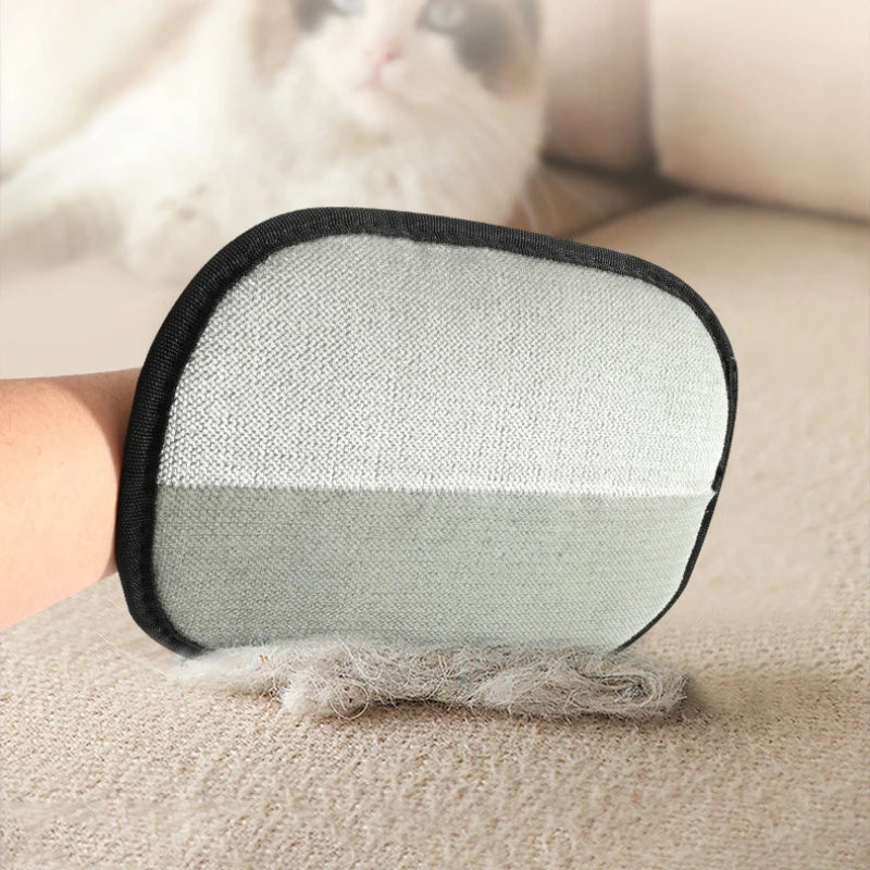 PawFlow Pet Hair Remover Grooming Glove — 2-in-1 Pet Brush & Fur Remover for Dogs, Cats, Sofas & Carpets