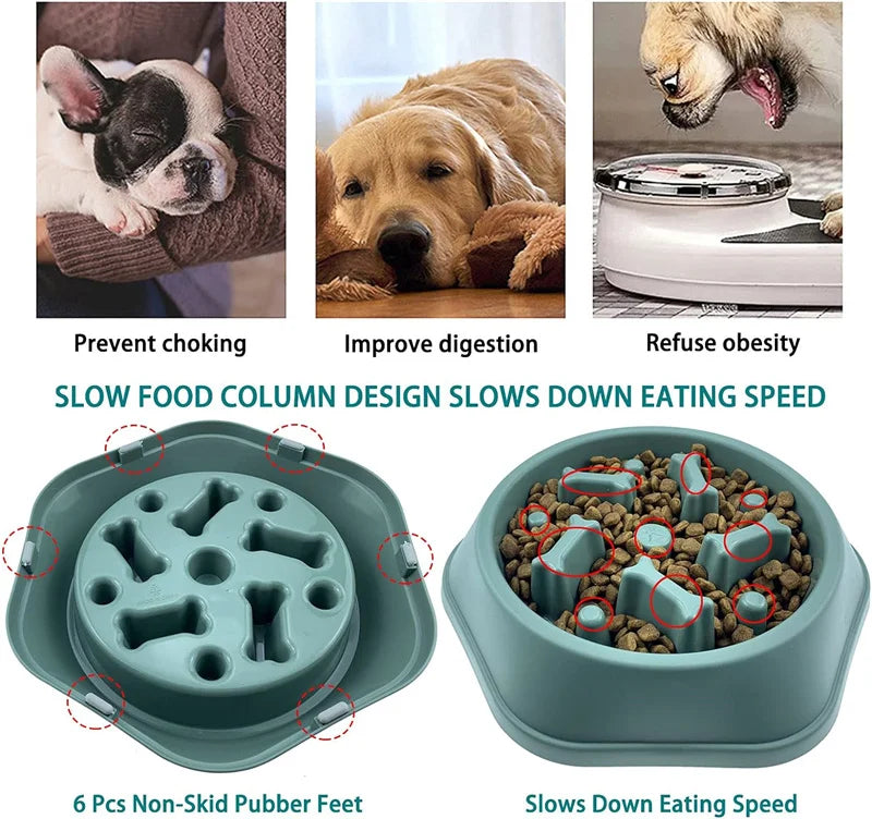 PawFlow Slow Feeder Dog Bowl — Anti-Choking Maze Bowl for Small & Medium Dogs