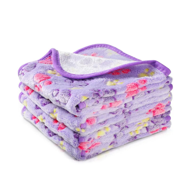 PawFlow Soft Pet Blanket — Cosy Paw & Bone Print Fleece Blanket for Dogs & Cats