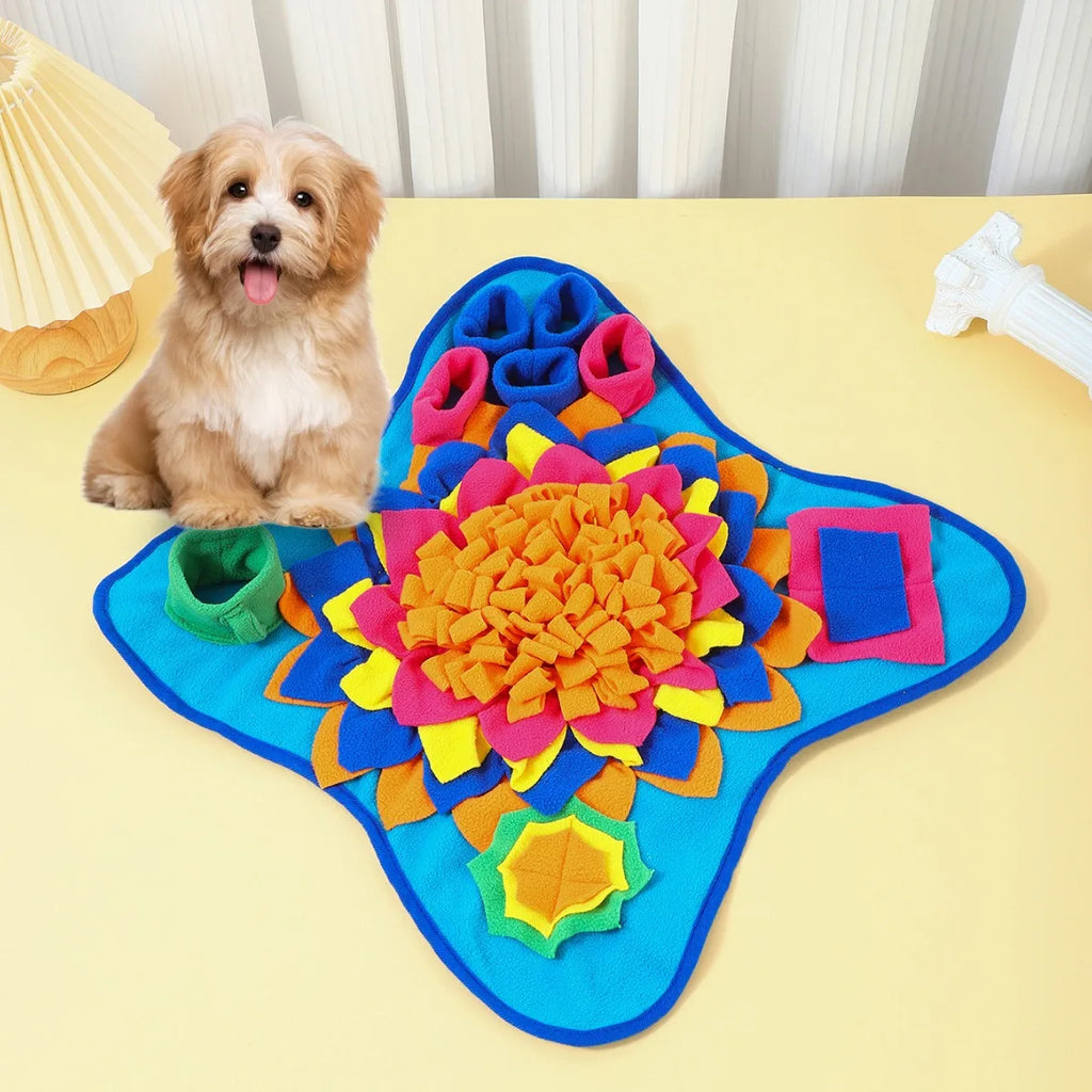 PawFlow Snuffle Mat — Interactive Dog Enrichment Feeding Mat for Mental Stimulation, Slow Eating & Anxiety Relief