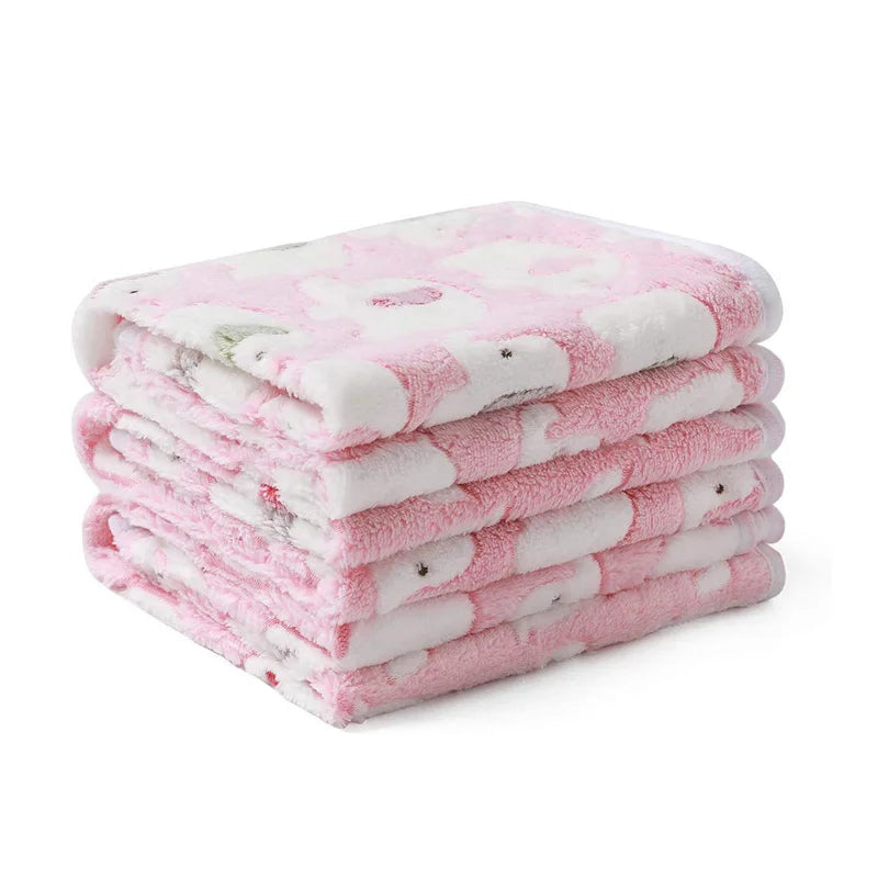 PawFlow Soft Pet Blanket — Cosy Paw & Bone Print Fleece Blanket for Dogs & Cats