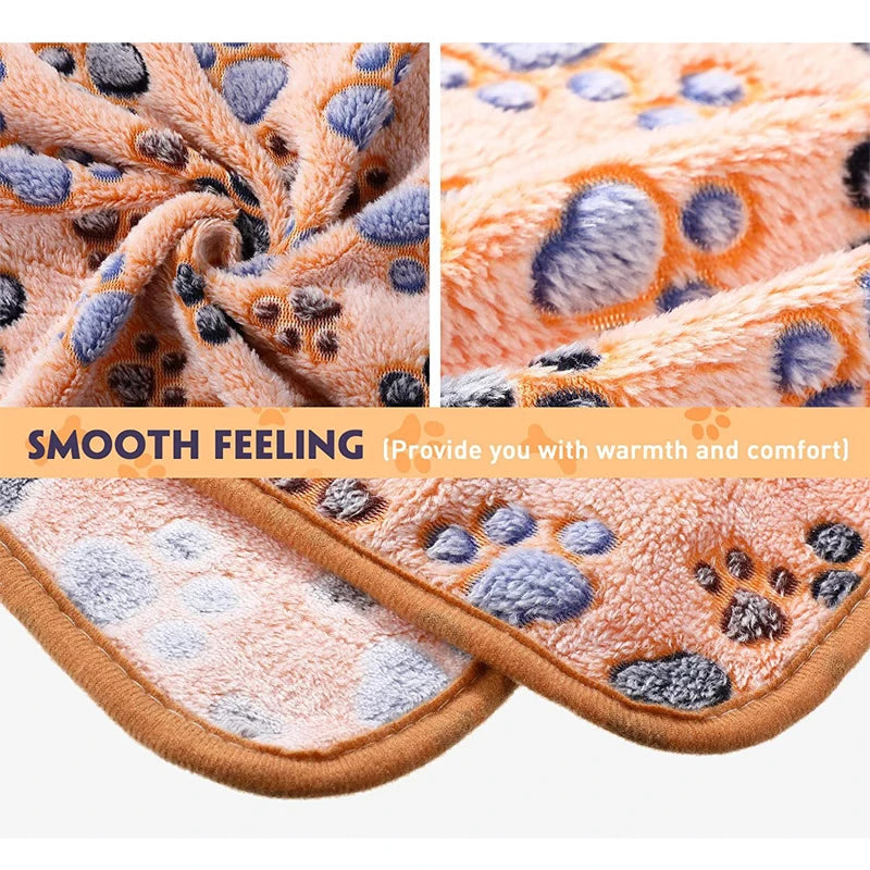 PawFlow Soft Pet Blanket — Cosy Paw & Bone Print Fleece Blanket for Dogs & Cats