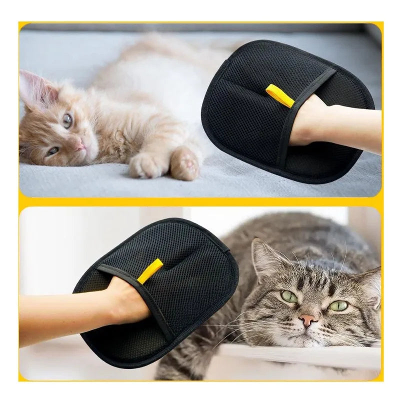 PawFlow Pet Hair Remover Grooming Glove — 2-in-1 Pet Brush & Fur Remover for Dogs, Cats, Sofas & Carpets