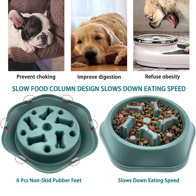 PawFlow Slow Feeder Dog Bowl — Anti-Choking Maze Bowl for Small & Medium Dogs