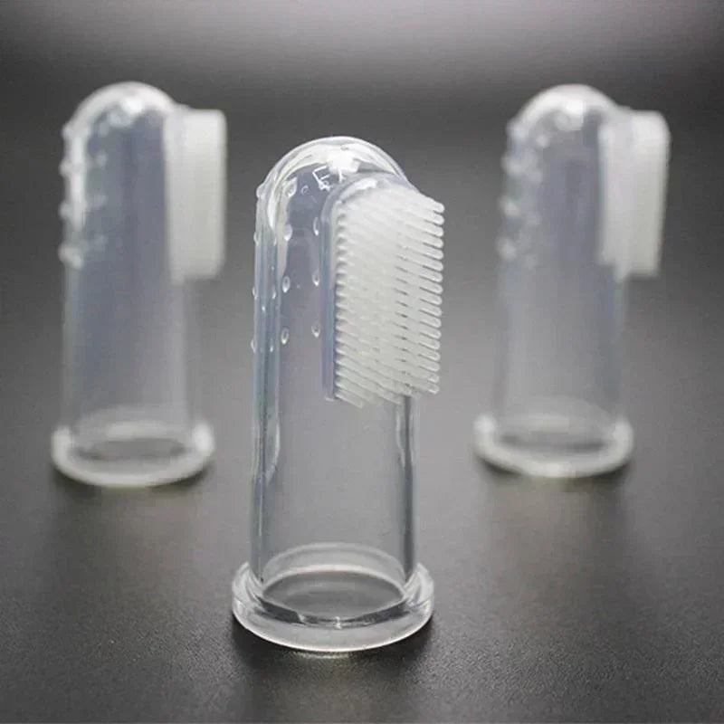PawFlow Silicone Pet Finger Toothbrush — 5 Pack Ultra-Soft Dental Care Brush for Dogs & Cats