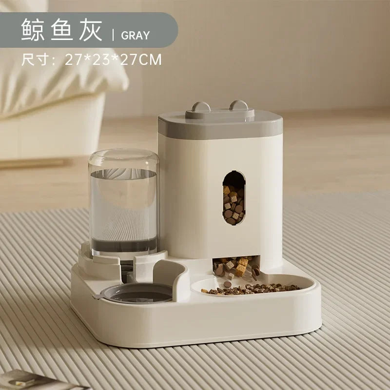 PawFlow 2-in-1 Automatic Pet Feeder & Water Fountain — Large Capacity Food Dispenser for Dogs & Cats