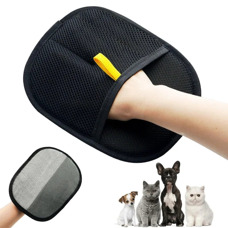 PawFlow Pet Hair Remover Grooming Glove — 2-in-1 Pet Brush & Fur Remover for Dogs, Cats, Sofas & Carpets
