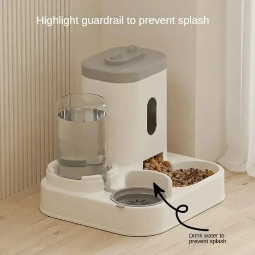 PawFlow 2-in-1 Automatic Pet Feeder & Water Fountain — Large Capacity Food Dispenser for Dogs & Cats