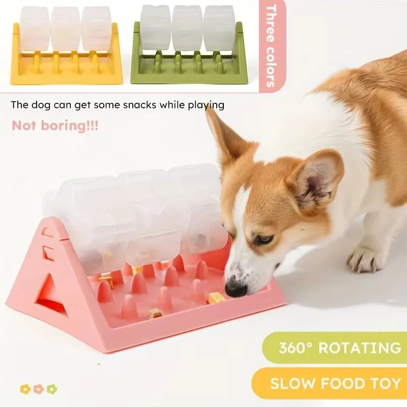PawFlow 360° Rotating Dog Puzzle Feeder — Interactive Slow Feed Treat Dispenser Toy
