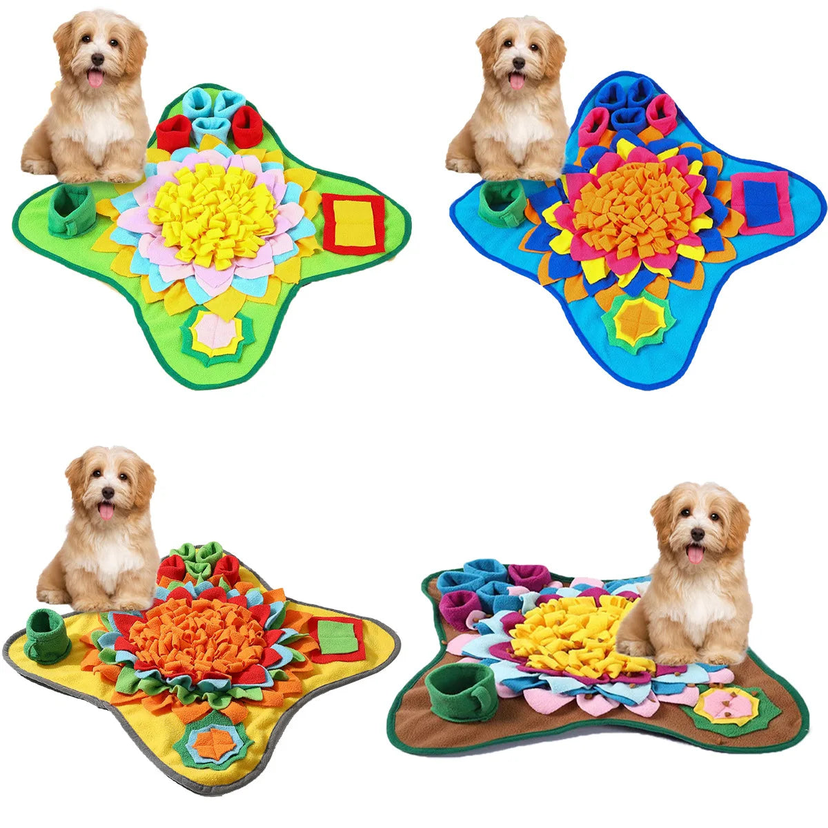 PawFlow Snuffle Mat — Interactive Dog Enrichment Feeding Mat for Mental Stimulation, Slow Eating & Anxiety Relief
